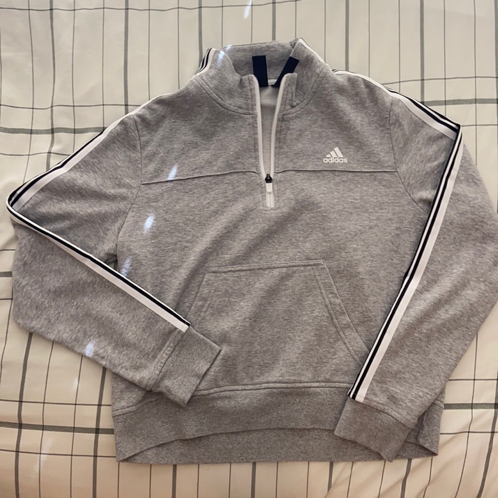 Adidas cropped 1/4 zip